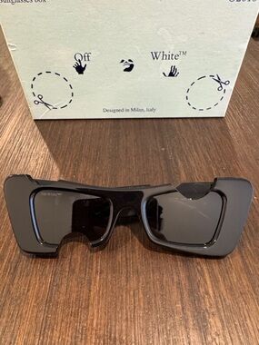 Off-White Black Cady Cutout Sunglasses